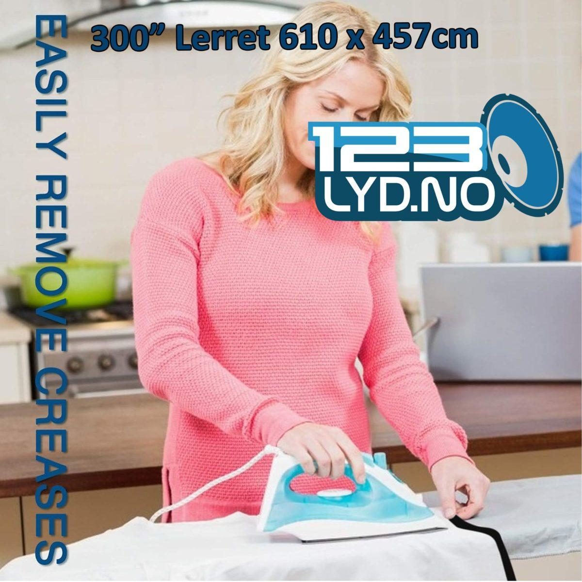 Lerret 300″ (610 x 457cm) til leie – Projector screen
