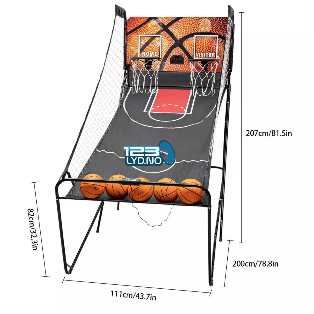 Basketball arcade dobbelt sett med baller til leie