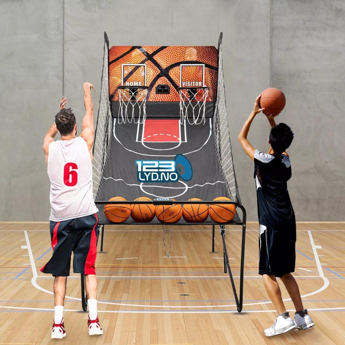 Basketball arcade dobbelt sett med baller til leie