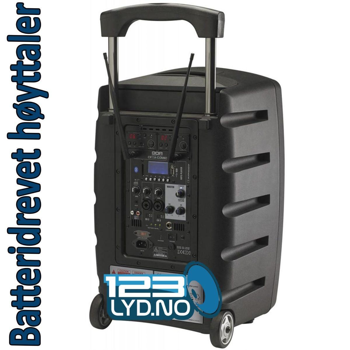 Batteridrevet høyttaler med 2 trådløse mikrofoner CR-12