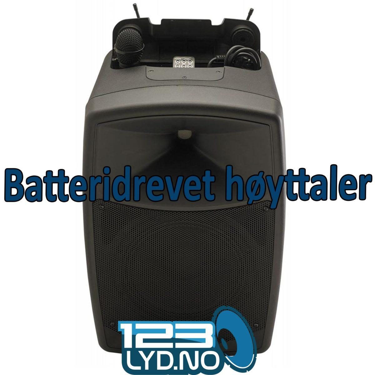 Batteridrevet høyttaler med 2 trådløse mikrofoner CR-25