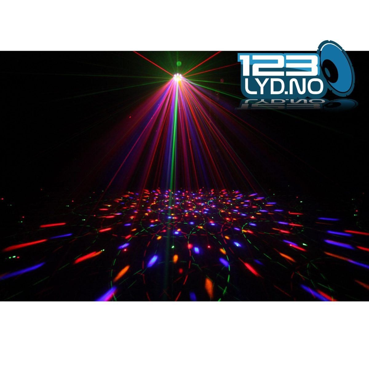Discolys Invader med laser og strobe-effekt