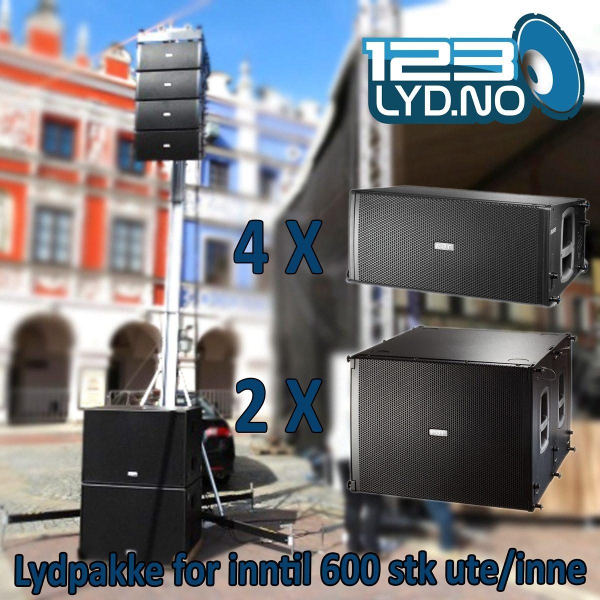 Line Array – Proffesjonell lydpakke for Ca. 600 mennesker ute eller inne V 5.0