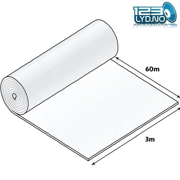 Hvit Molton Proff 3m bred