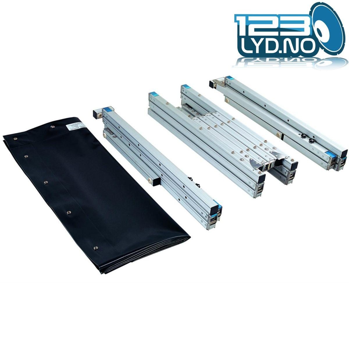 Lerret Grandview 305cm x 229cm med flightcase (150″)