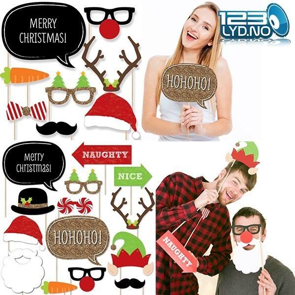 Photo Booth Props til Jul – Julebord