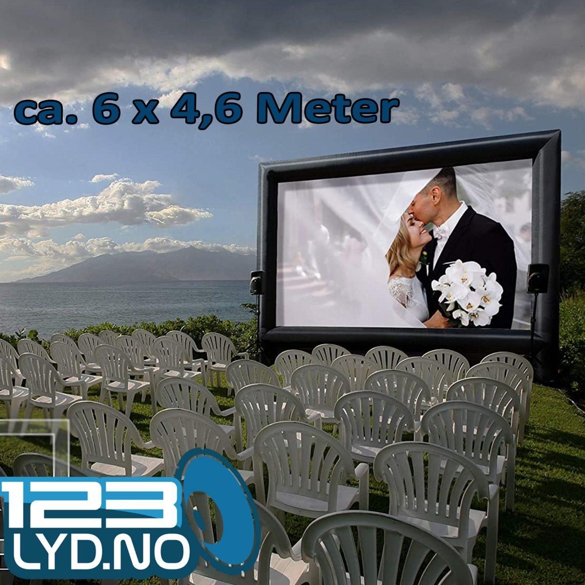 Oppblåsbart lerret på 6 x 5 Meter til Drive In kino osv