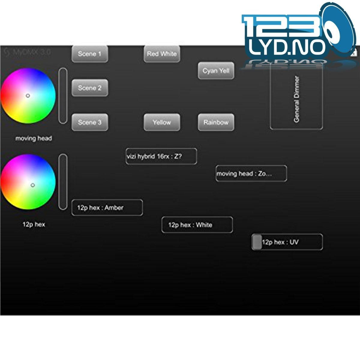 DMX kontroller for PC til lysstyring