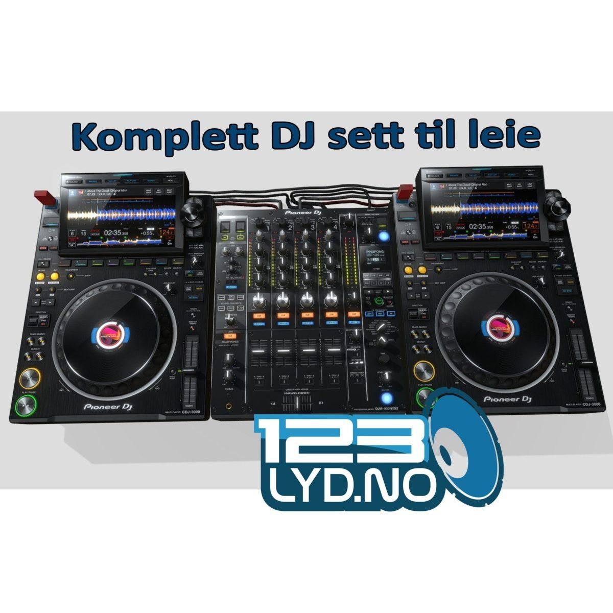 Pioneer DJ sett til leie CDJ 3000 + DJM900nxs2