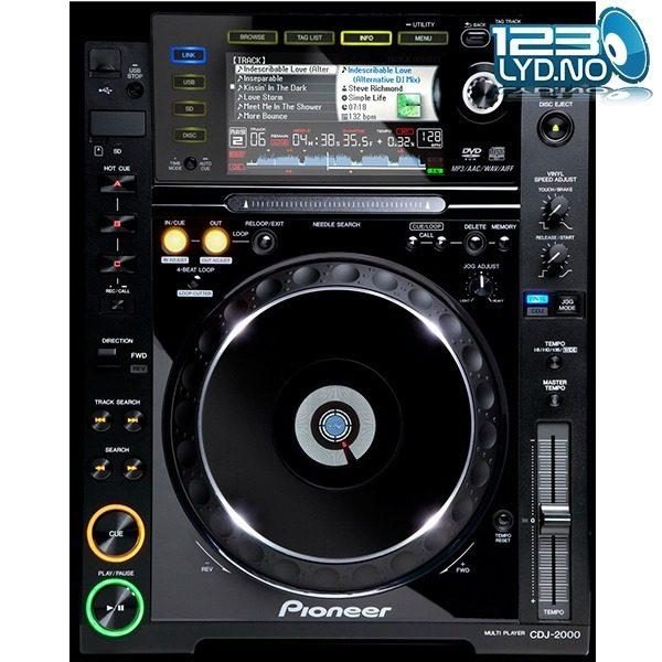 Pioneer CDJ2000 – Digital DJ-Deck Til Leie
