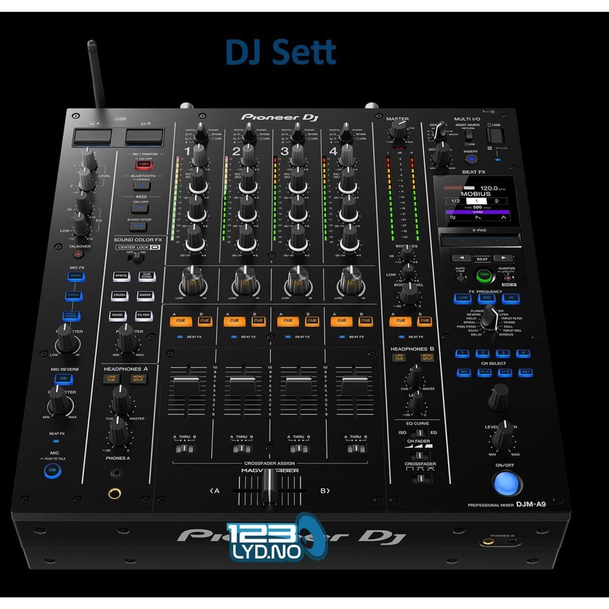 Pioneer DJ sett med 2 stk CDJ3000 og en A9 mikser