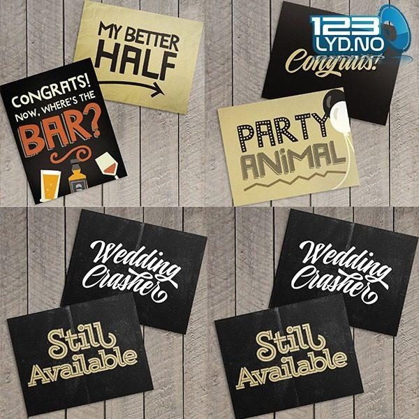Photo Booth Props til bryllup