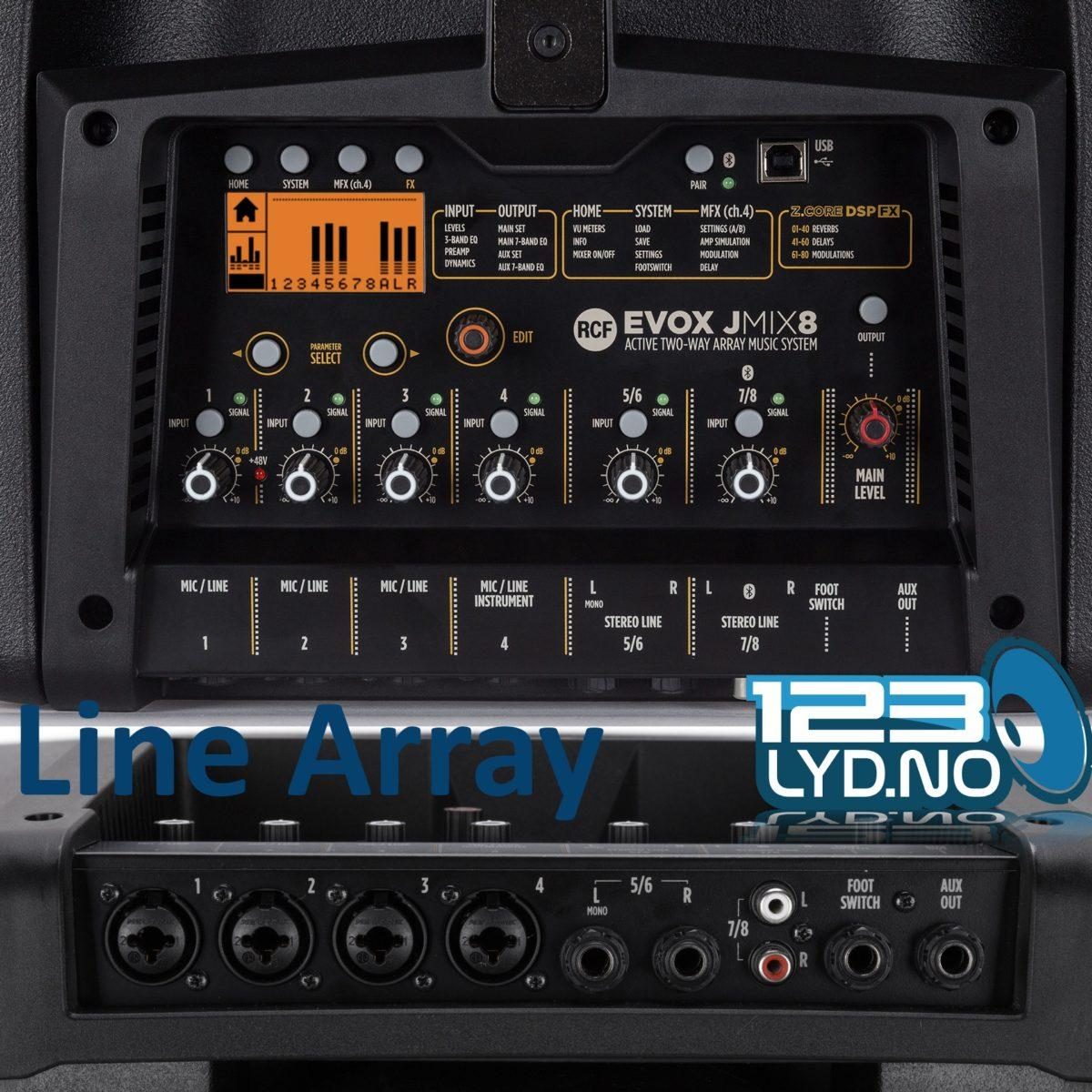 Line Array – Lydpakke V 4.0 inkl innebygd mikser med kompressor og effekter