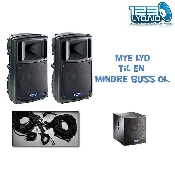 Russebuss Pakke Nr.2 passende til ex en minibuss 2200watt RMS