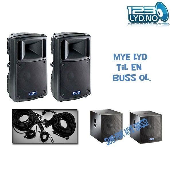 Russ – buss Pakke Nr.3 passende til en stor eller mindre buss 3500watt RMS
