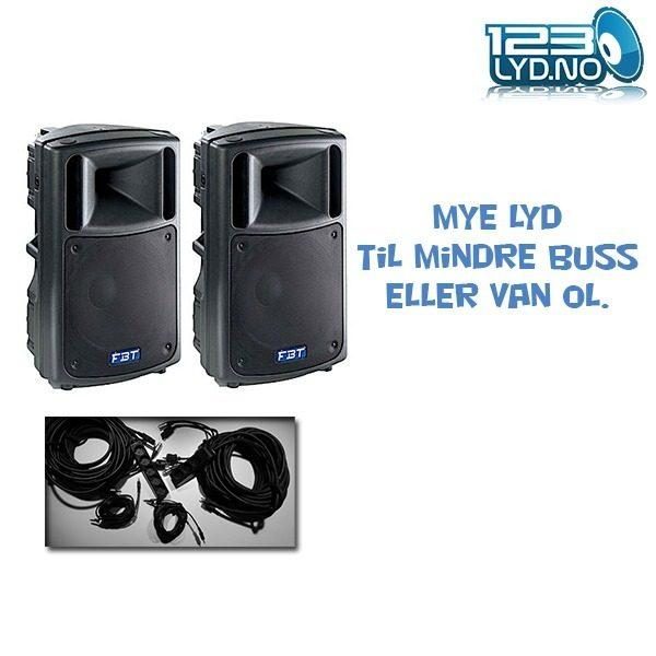 Russebuss Pakke Nr.1 passende til en mindre VAN el. 1000watt RMS