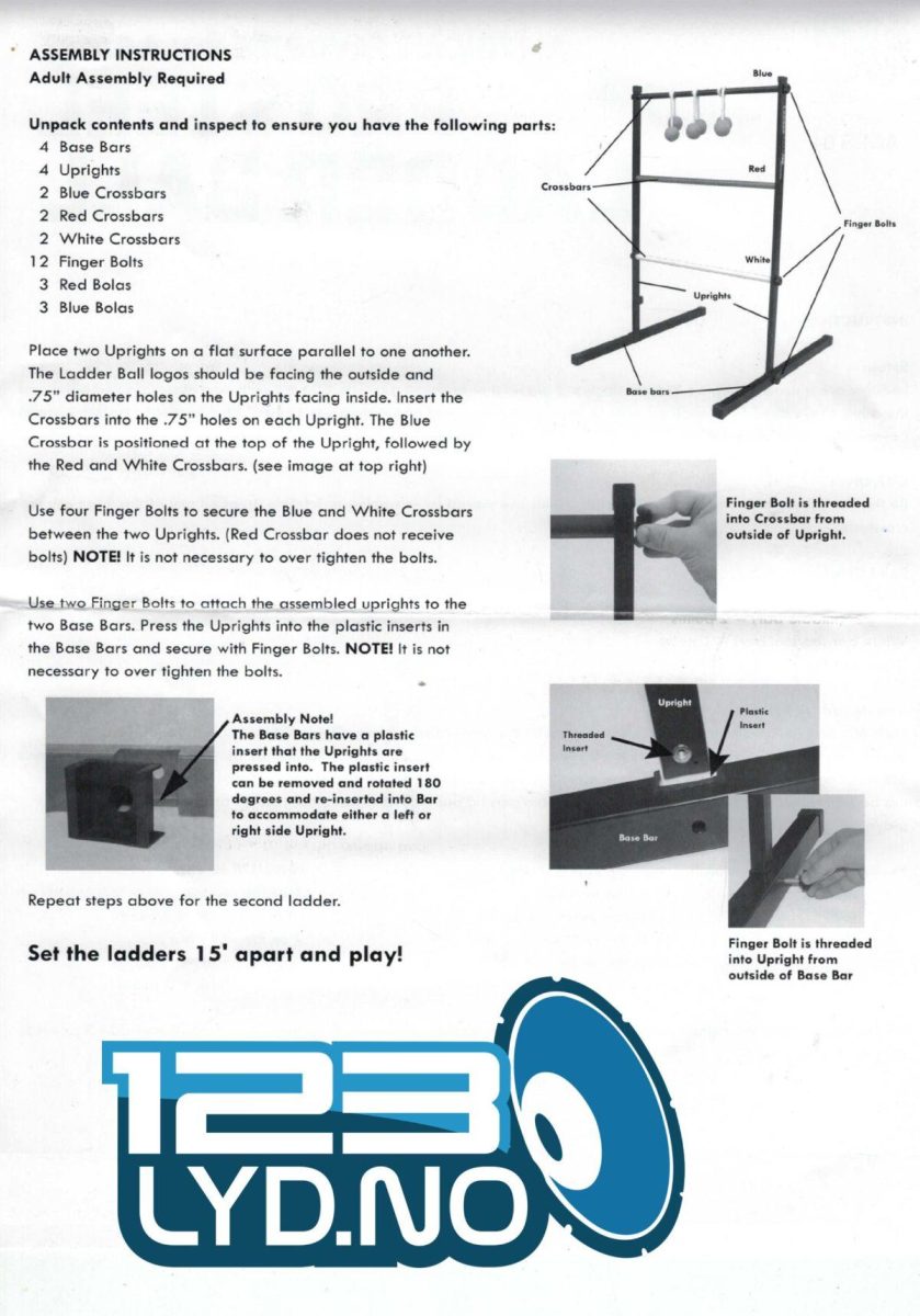 Ladder Ball spill til leie ofte kalles Ladder Golf