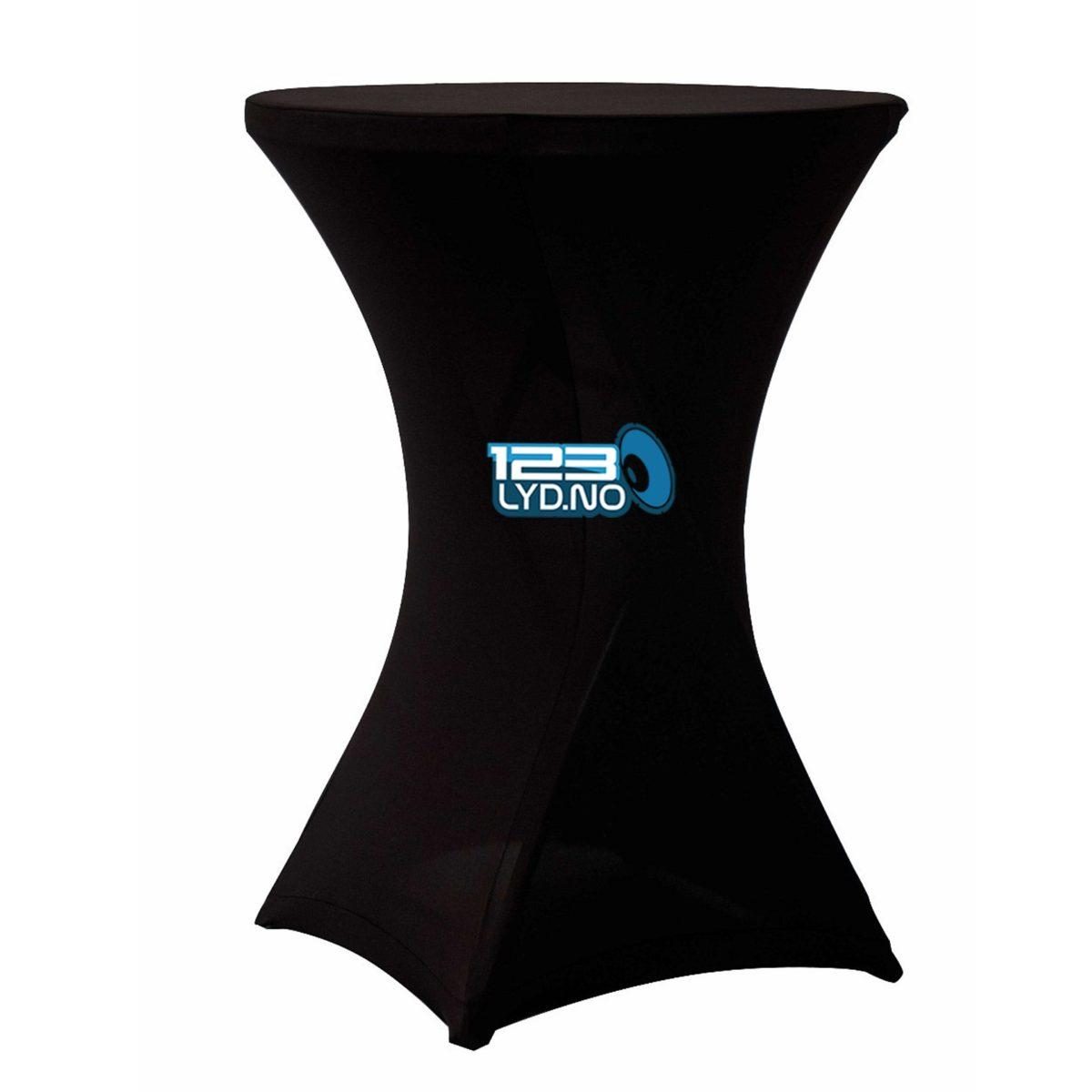 Spandex / Stretch duk sort farge til Cocktailbord