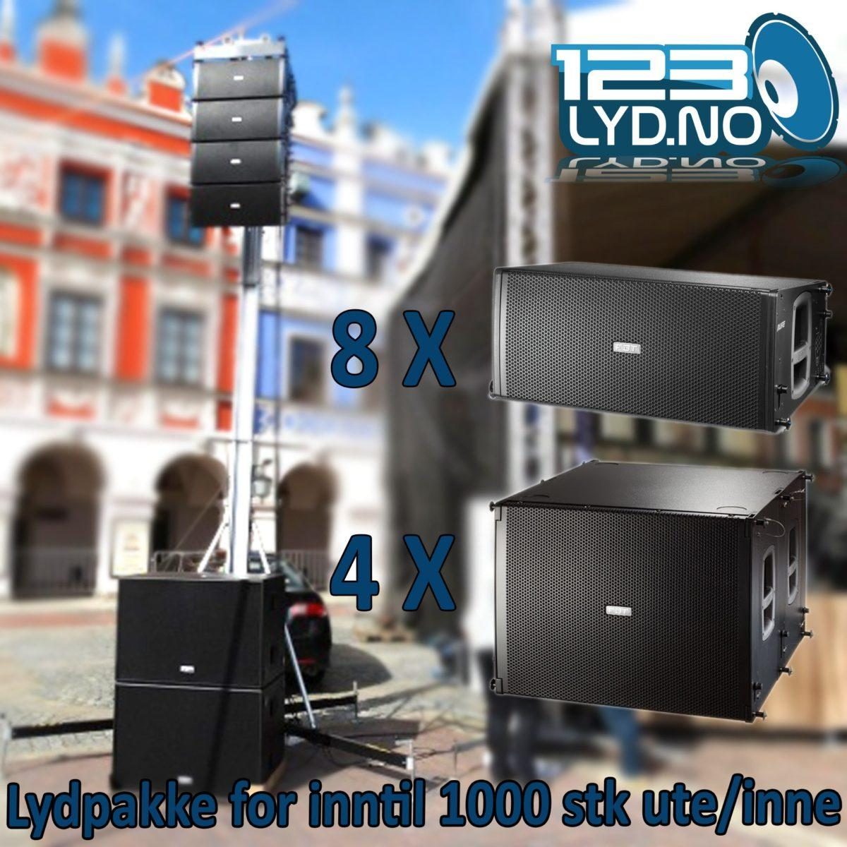Line Array – Proffesjonell lydpakke for inntil 1000 mennesker ute eller inne v 5.1