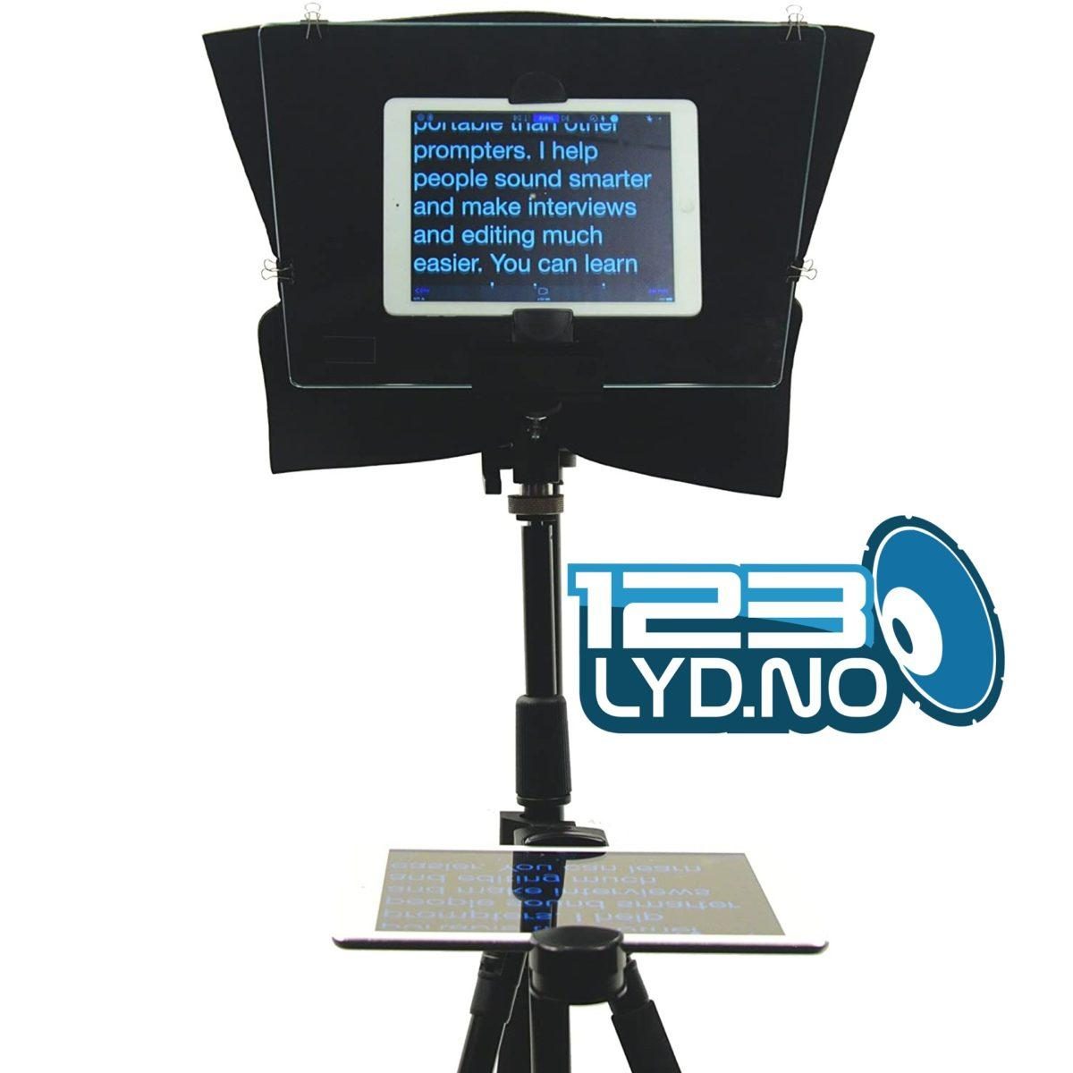 Teleprompter til taler eller til intervju, TV og filmproduksjoner