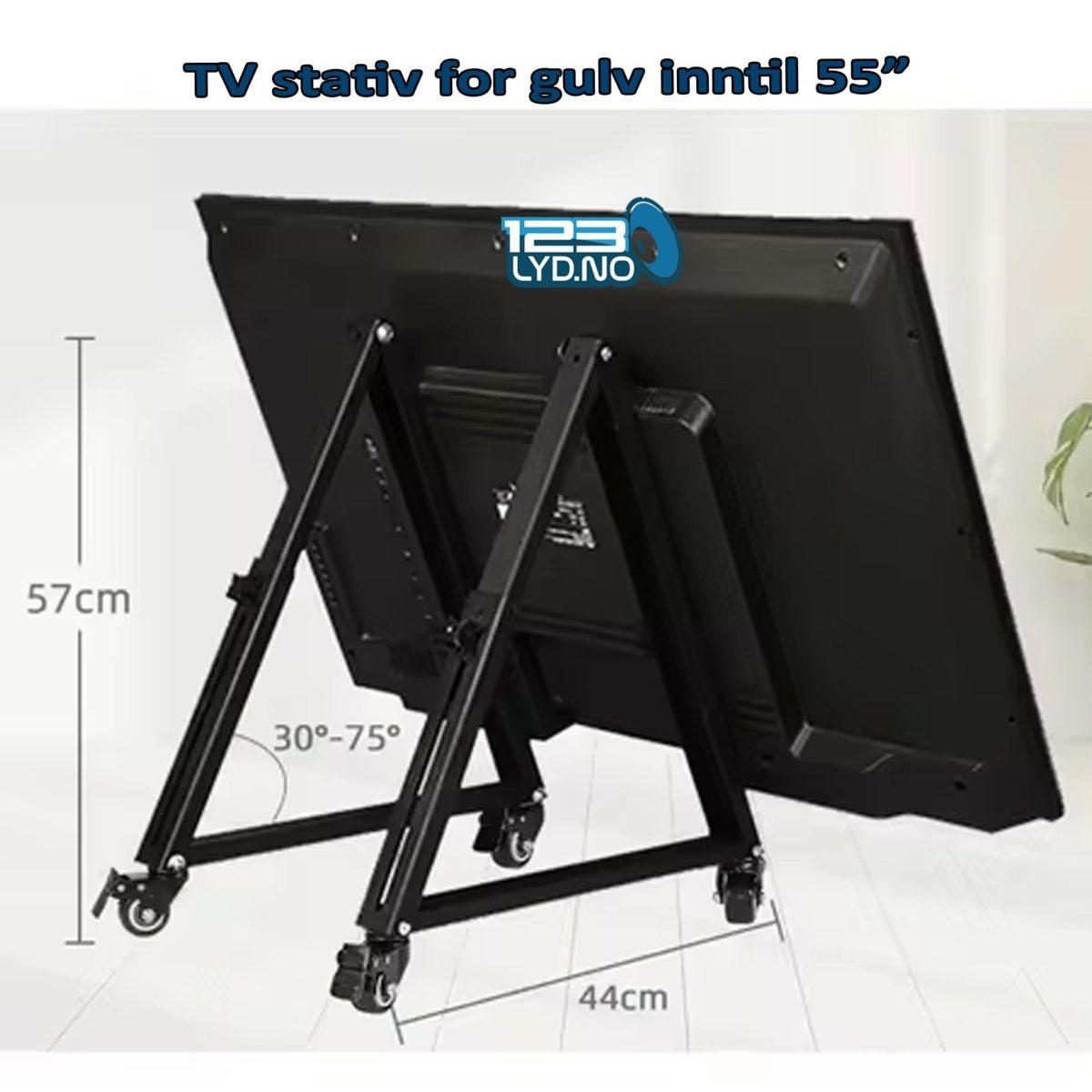TV – Monitor stativ på gulv med hjul for scene eller konferanse