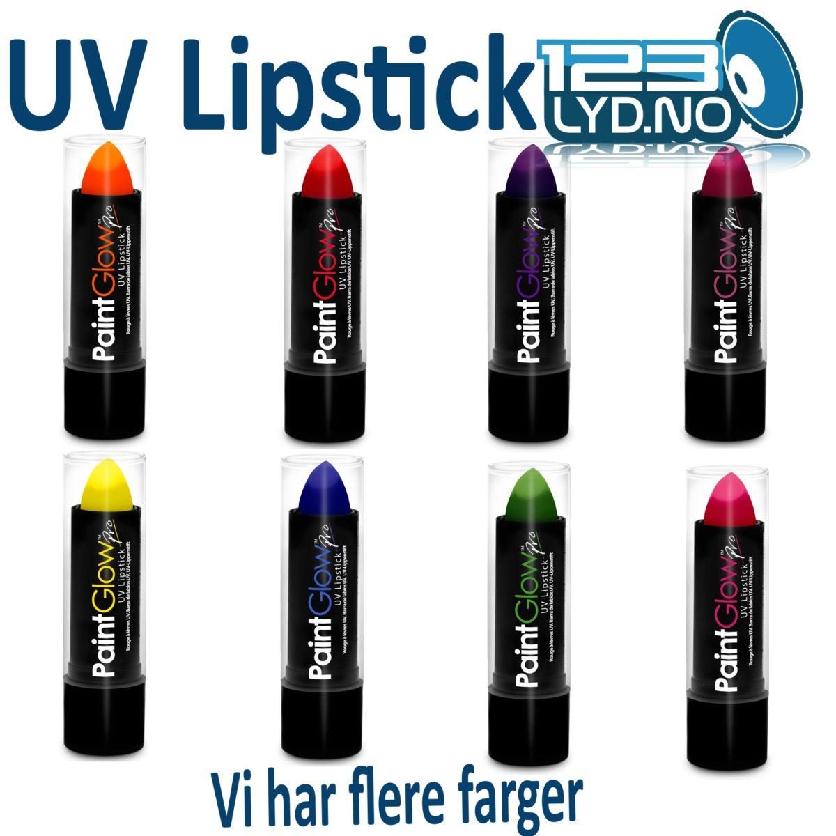 UV Lipstick – Leppestift i 8 forskjellige farger