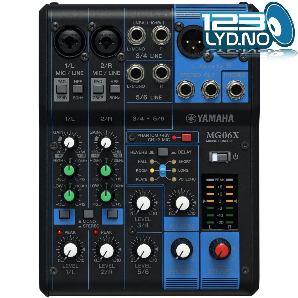 lydmikser – Yamaha mg06X 6 Kanaler med effektprosessor